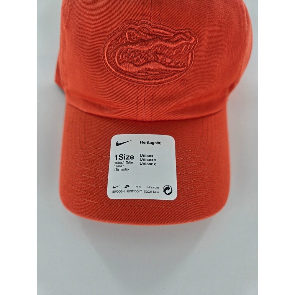 Nike University of Florida Gators Heritage 86 Hat Mens Orange Adjustable Cap New - Picture 2 of 6